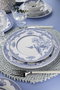Hermia Vajilla de Porcelana 26 Piezas Azul y Blanco